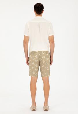 Erkek Haki Dokuma Şort - 50285514050