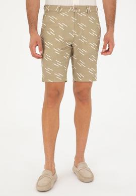 Erkek Haki Dokuma Şort - 50285514050