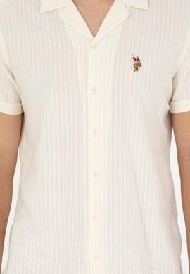 Erkek Ekru Kısa Kollu Gömlek - 50288668021