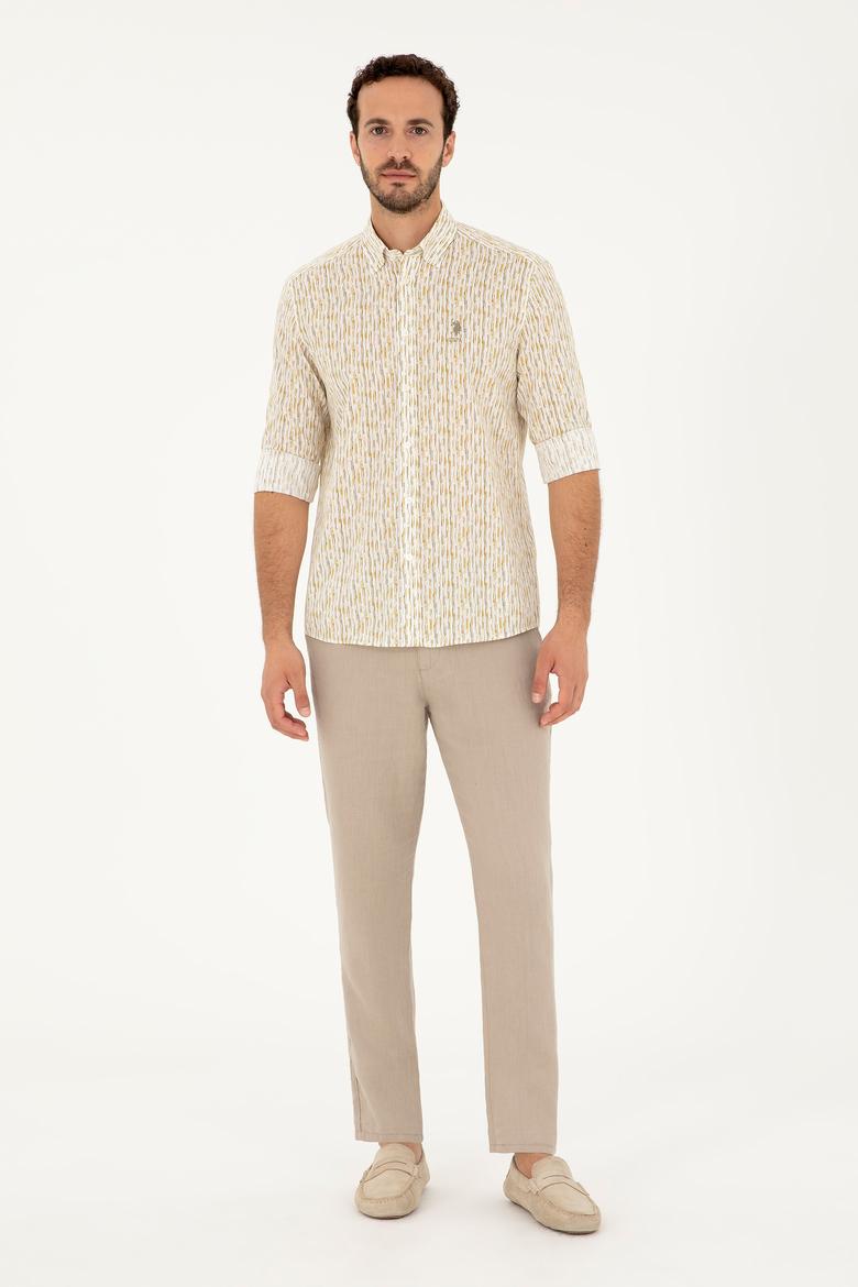 Erkek Haki Uzun Kollu Gömlek - 50282825015