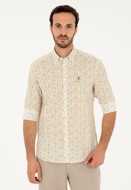 Erkek Haki Uzun Kollu Gömlek - 50282825015