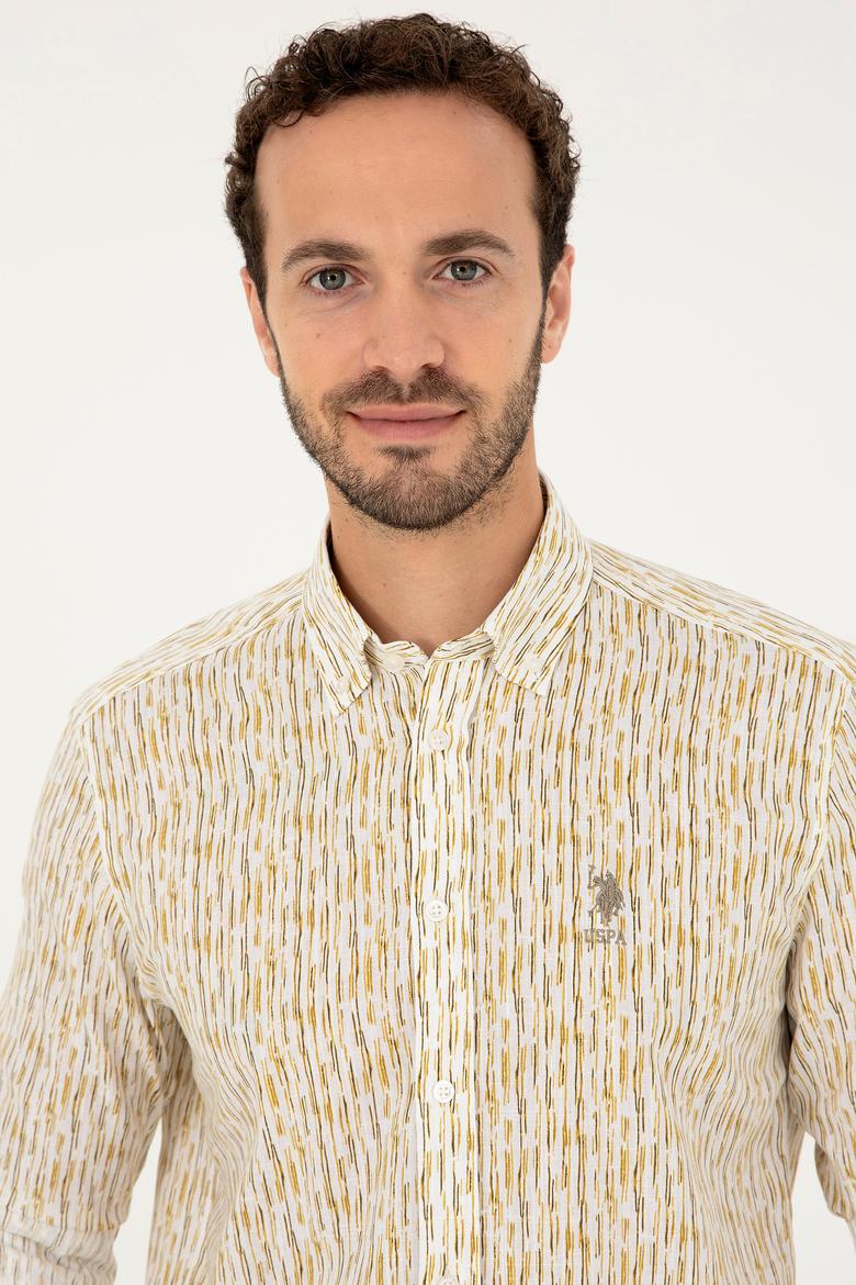 Erkek Haki Uzun Kollu Gömlek - 50282825015