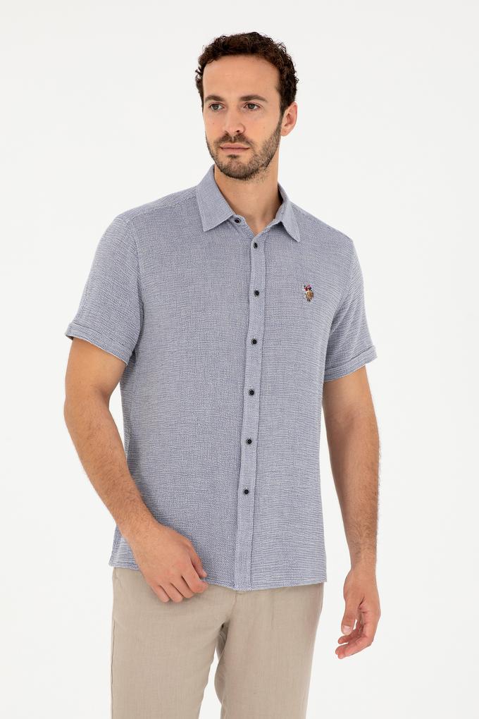 Erkek Lacivert Kısa Kollu Gömlek