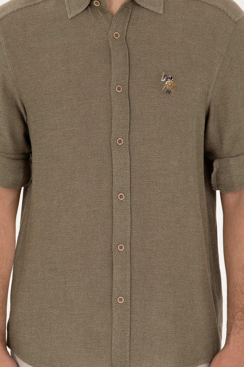 Erkek Haki Uzun Kollu Gömlek - 50283716006