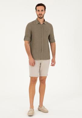 Erkek Haki Uzun Kollu Gömlek - 50283716006