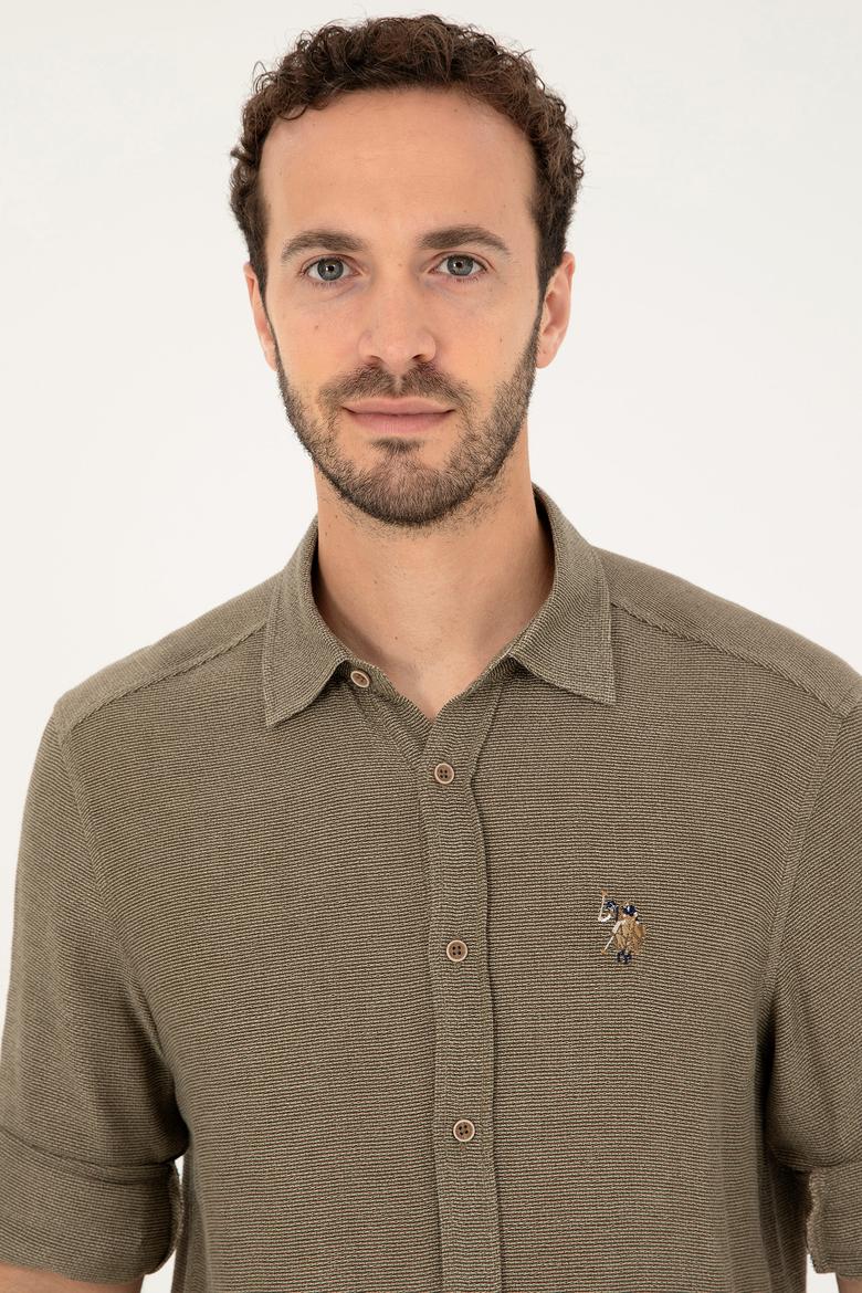 Erkek Haki Uzun Kollu Gömlek - 50283716006