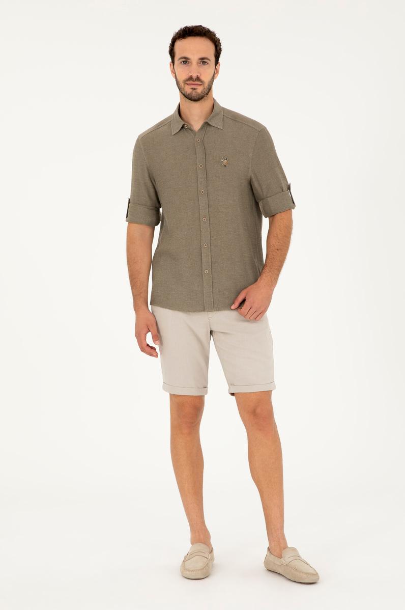 Erkek Taş Dokuma Şort