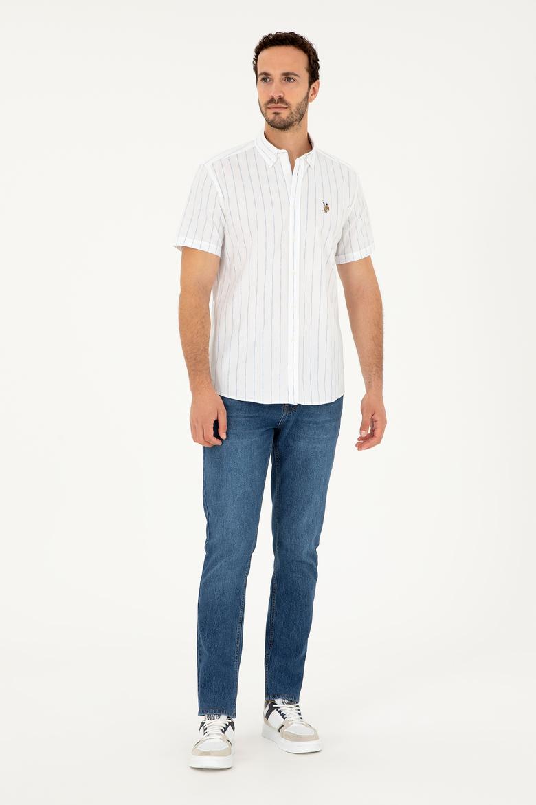 Erkek Açık Mavi Kısa Kollu Gömlek - 50283801033