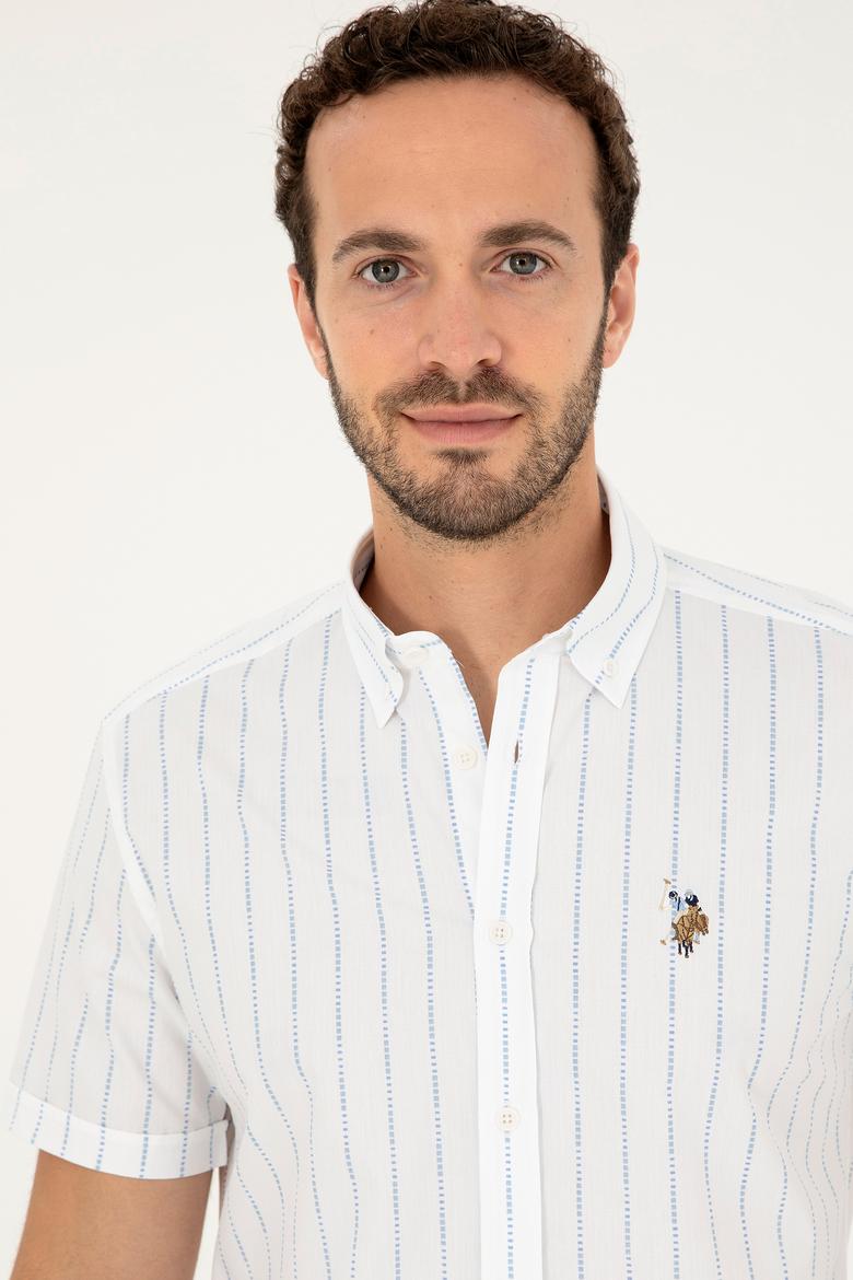 Erkek Açık Mavi Kısa Kollu Gömlek - 50283801033