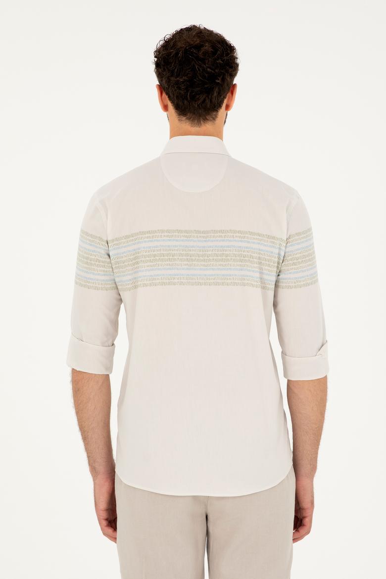 Erkek Taş Uzun Kollu Gömlek - 50272945011