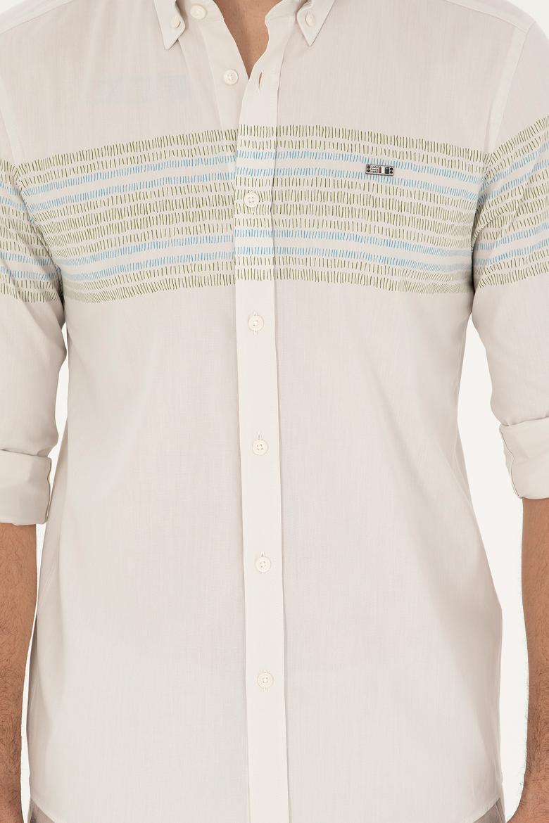 Erkek Taş Uzun Kollu Gömlek - 50272945011