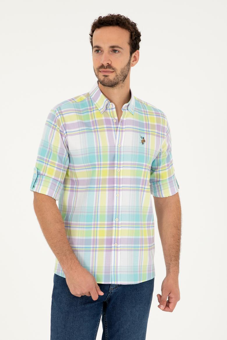 Erkek Mint Uzun Kollu Gömlek