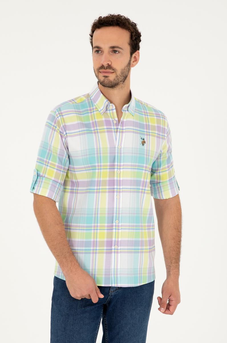 Erkek Mint Uzun Kollu Gömlek