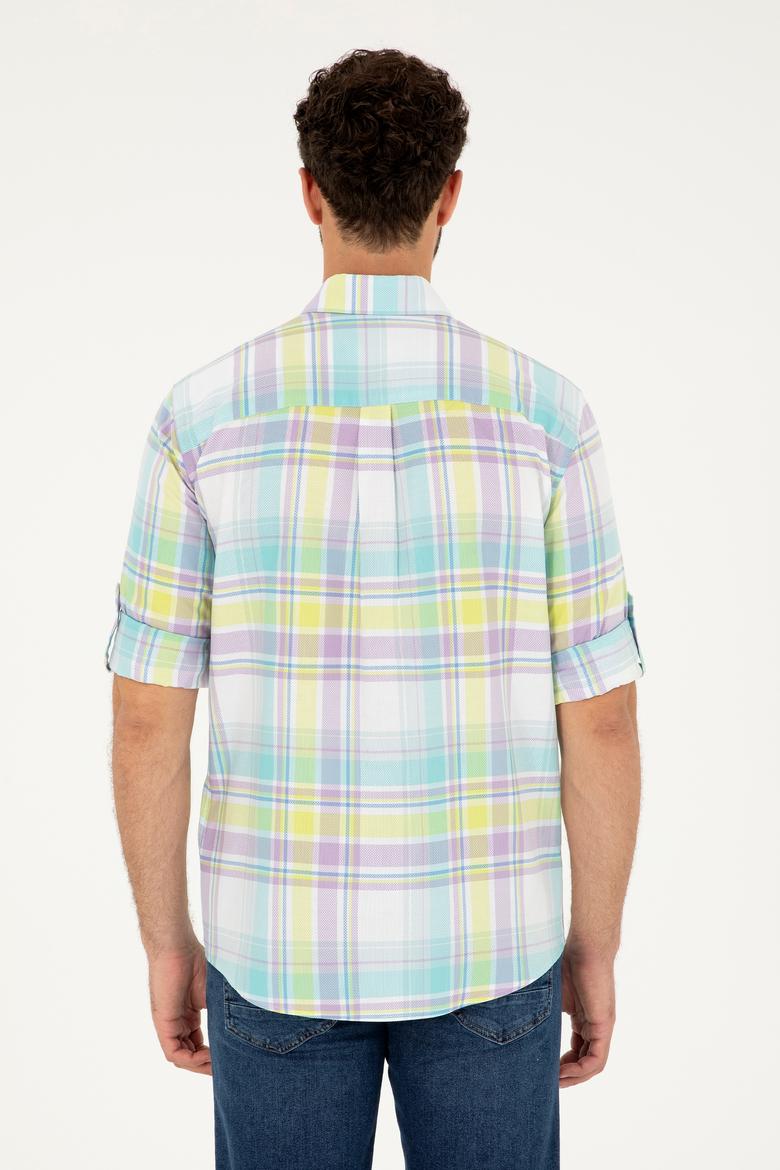 Erkek Mint Uzun Kollu Gömlek - 50283727006