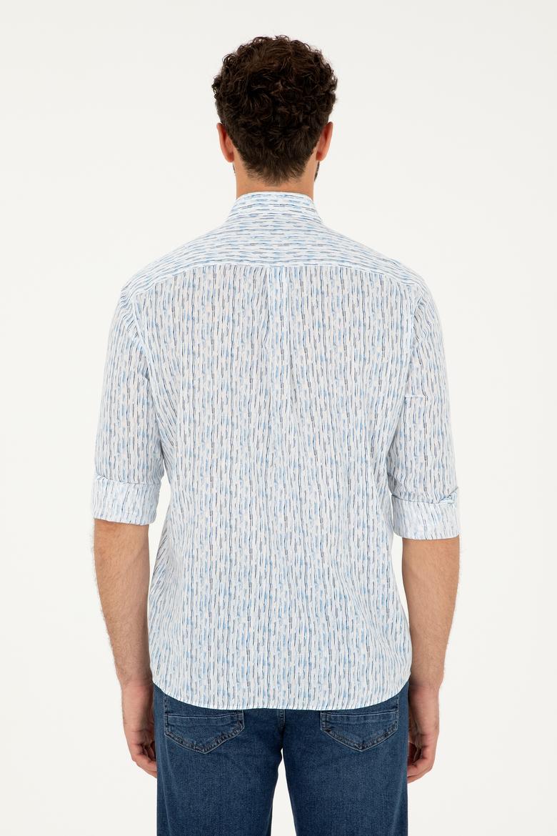 Erkek Açık Mavi Uzun Kollu Gömlek - 50282825017