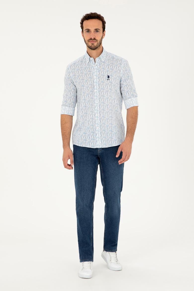 Erkek Açık Mavi Uzun Kollu Gömlek - 50282825017
