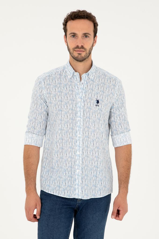 Erkek Açık Mavi Uzun Kollu Gömlek