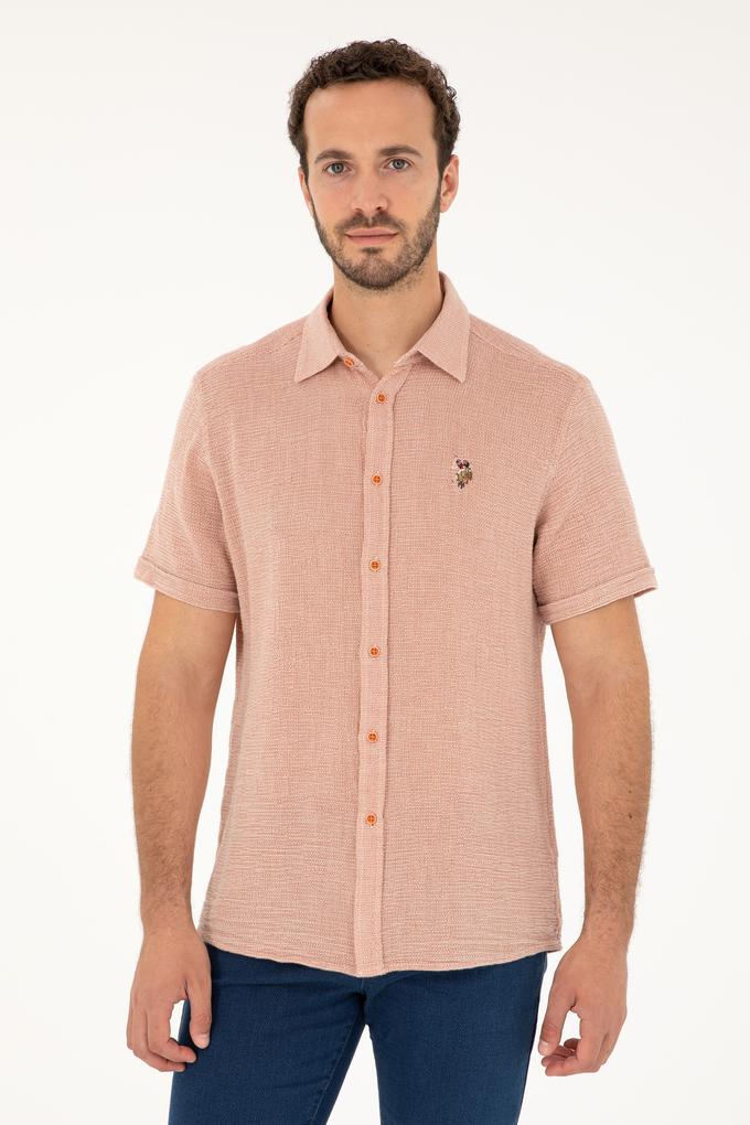 Erkek Kiremit Kısa Kollu Gömlek