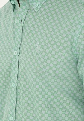 Erkek Su Yeşili Uzun Kollu Gömlek - 50282861011