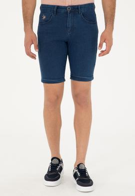 Erkek Koyu Mavi Jean Şort - 50288953005
