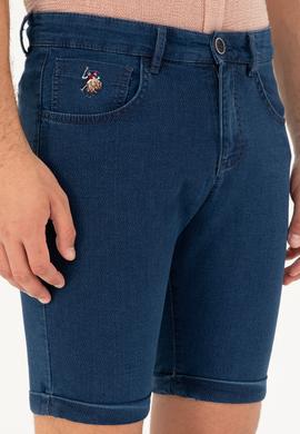 Erkek Koyu Mavi Jean Şort - 50288953005