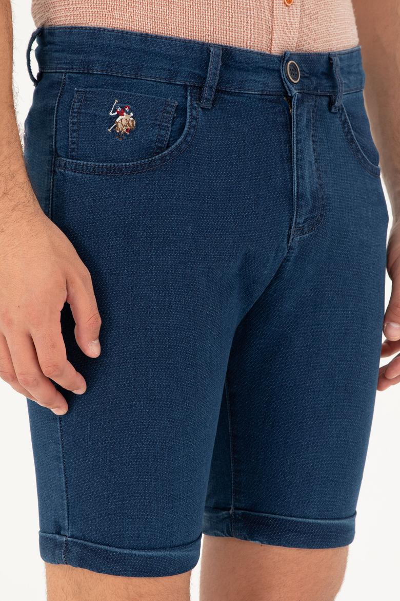 Erkek Koyu Mavi Jean Şort - 50288953005