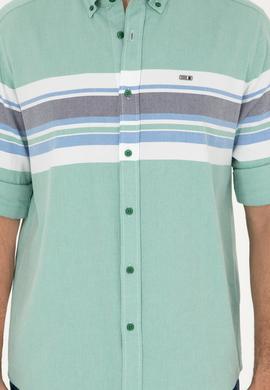 Erkek Yeşil Uzun Kollu Gömlek - 50288373007