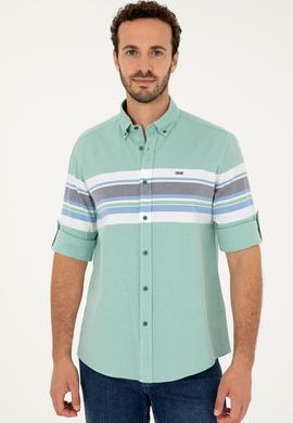 Erkek Yeşil Uzun Kollu Gömlek - 50288373007