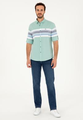 Erkek Yeşil Uzun Kollu Gömlek - 50288373007