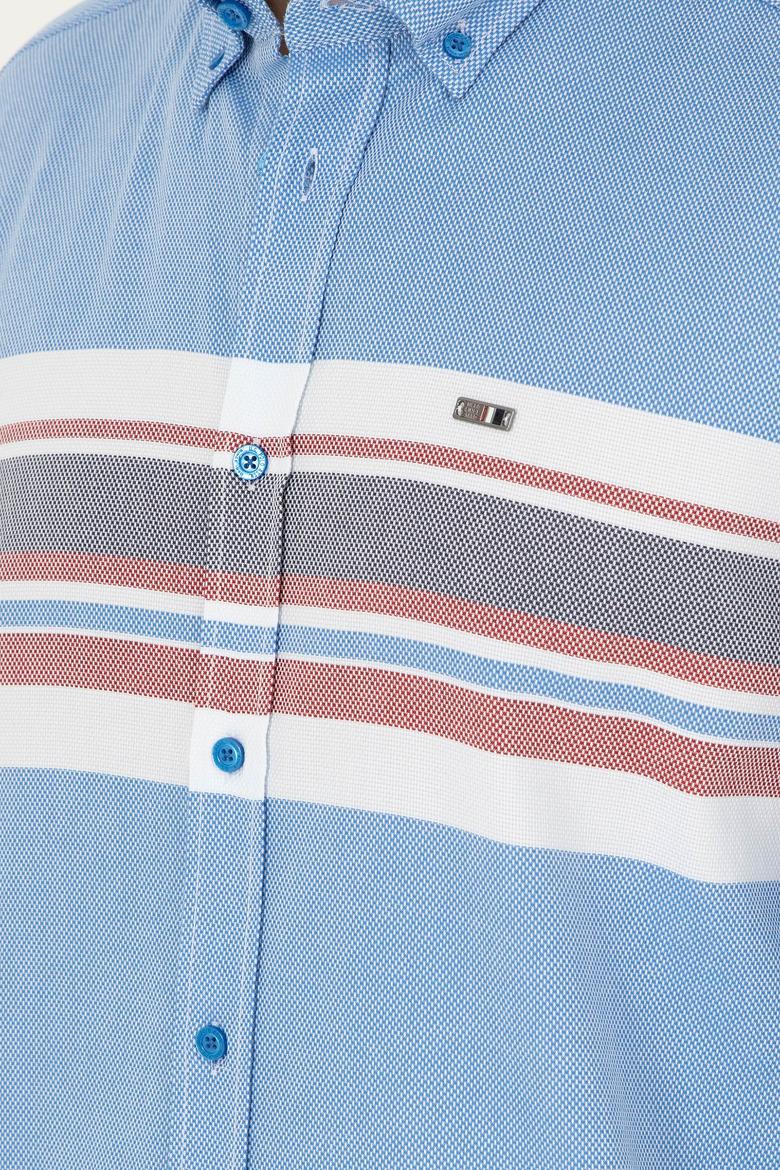 Erkek Saks Uzun Kollu Gömlek - 50288373016