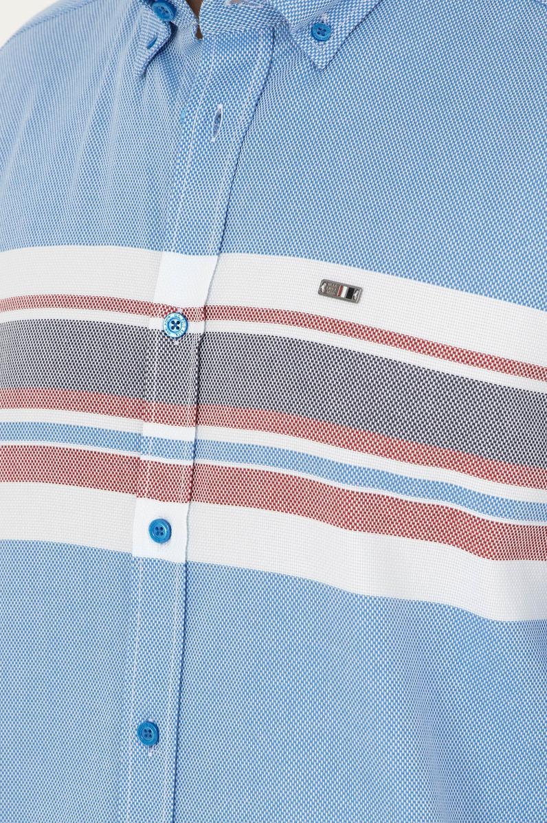 Erkek Saks Uzun Kollu Gömlek