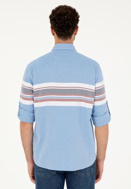 Erkek Saks Uzun Kollu Gömlek - 50288373016