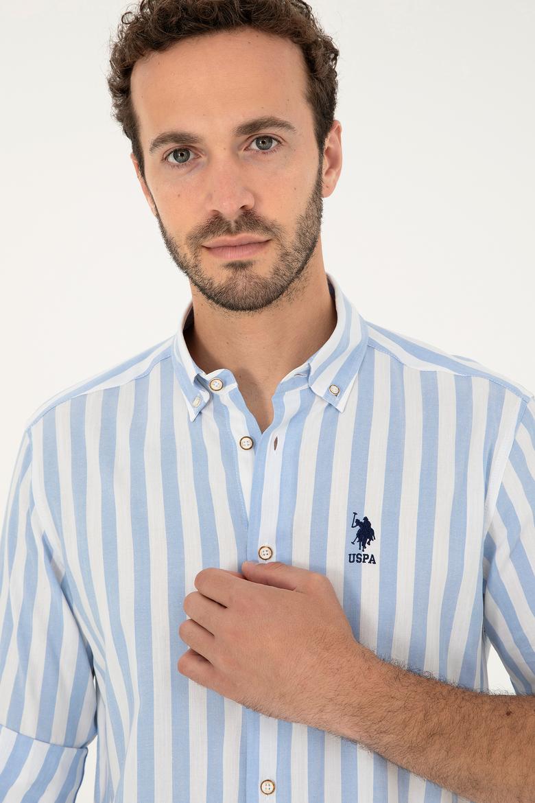 Erkek Mavi Uzun Kollu Gömlek - 50288316005