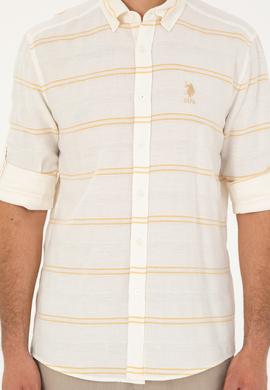 Erkek Sarı Uzun Kollu Gömlek - 50282822017