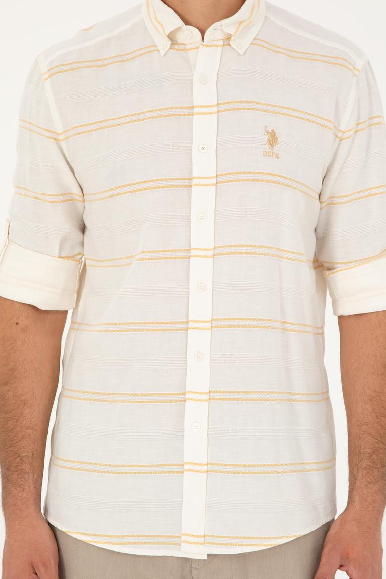 Erkek Sarı Uzun Kollu Gömlek - 50282822017