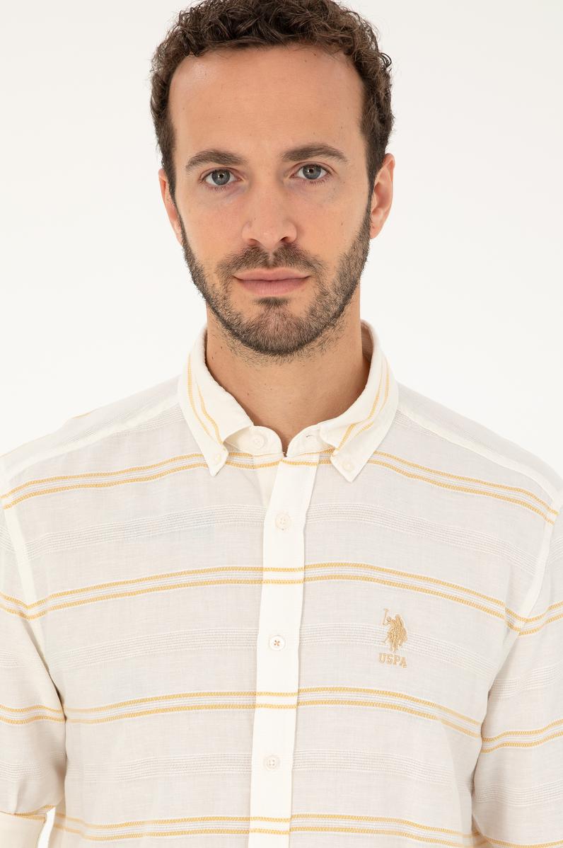 Erkek Sarı Uzun Kollu Gömlek