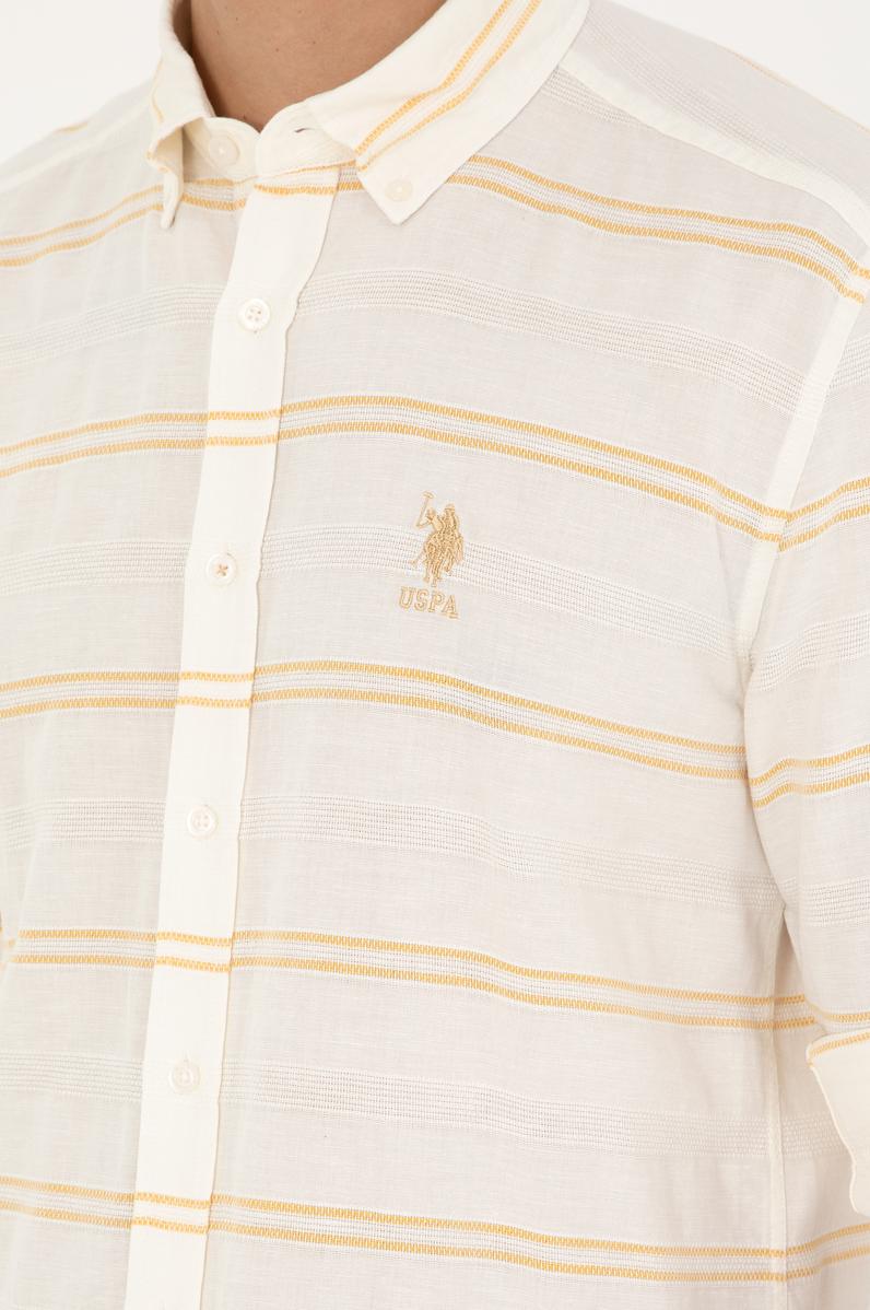 Erkek Sarı Uzun Kollu Gömlek