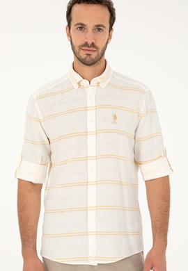 Erkek Sarı Uzun Kollu Gömlek - 50282822017