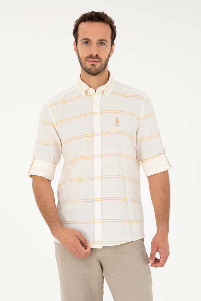 Erkek Sarı Uzun Kollu Gömlek