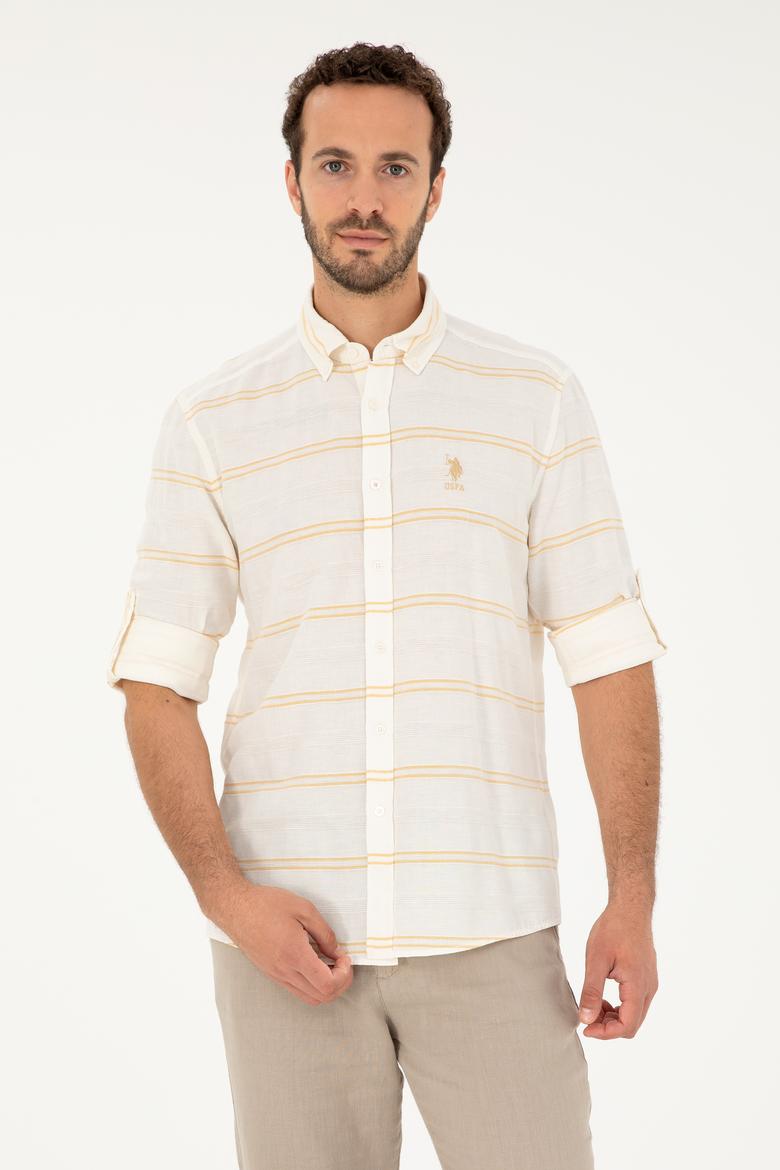 Erkek Sarı Uzun Kollu Gömlek