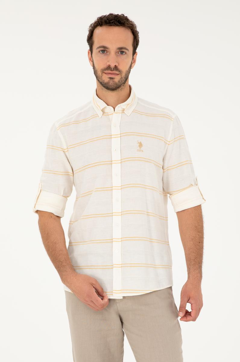 Erkek Sarı Uzun Kollu Gömlek