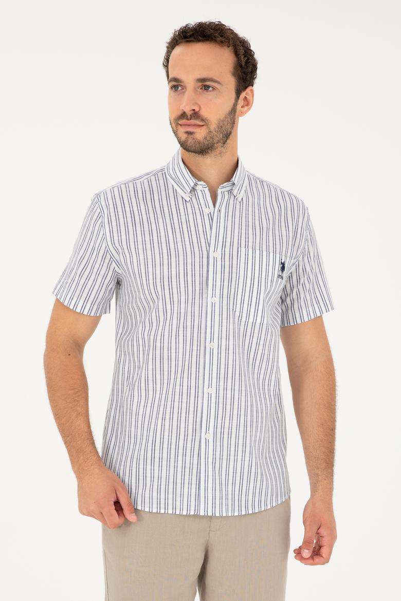 Erkek Lacivert Kısa Kollu Gömlek