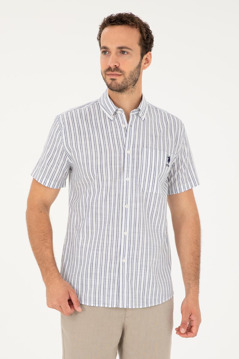 Erkek Lacivert Kısa Kollu Gömlek