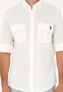 Erkek Ekru Uzun Kollu Gömlek - 50283690005