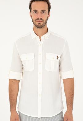 Erkek Ekru Uzun Kollu Gömlek - 50283690005