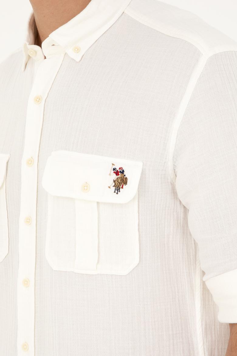 Erkek Ekru Uzun Kollu Gömlek - 50283690005