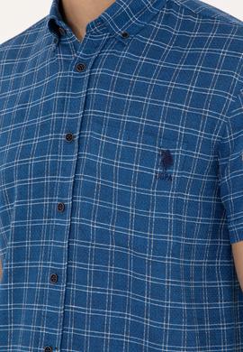 Erkek Lacivert Kısa Kollu Gömlek - 50283724015