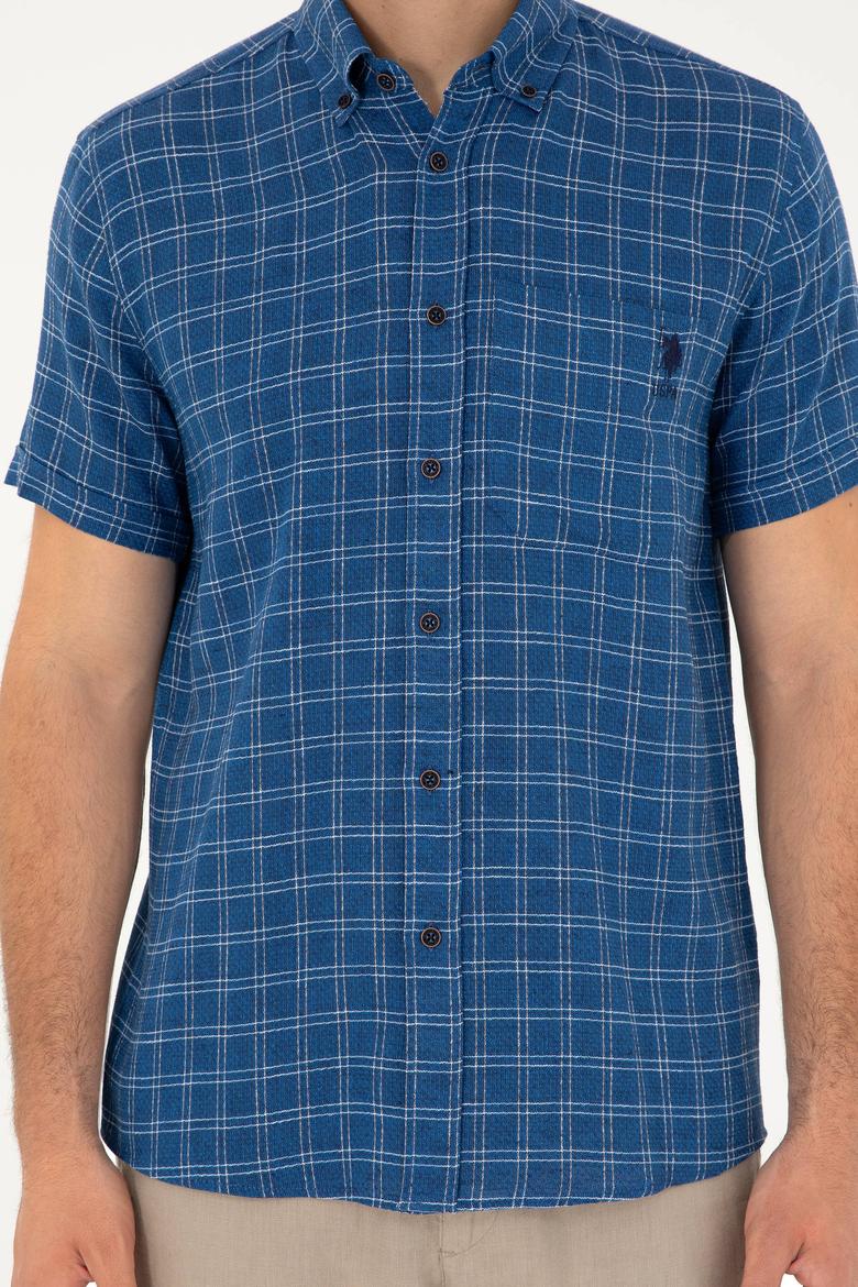 Erkek Lacivert Kısa Kollu Gömlek - 50283724015
