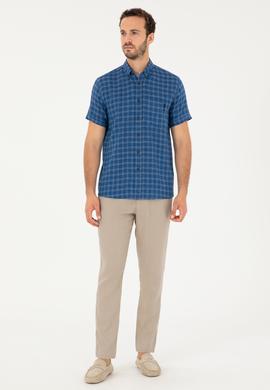Erkek Lacivert Kısa Kollu Gömlek - 50283724015