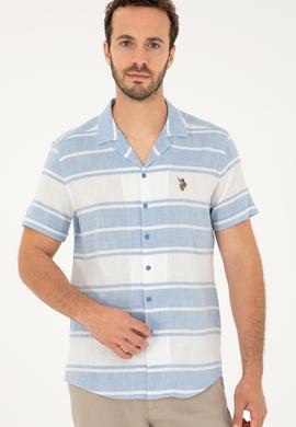 Erkek Saks Kısa Kollu Gömlek - 50283784009